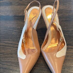 Dolce&Gabbana Women's Tan and Cream Slingback Heels